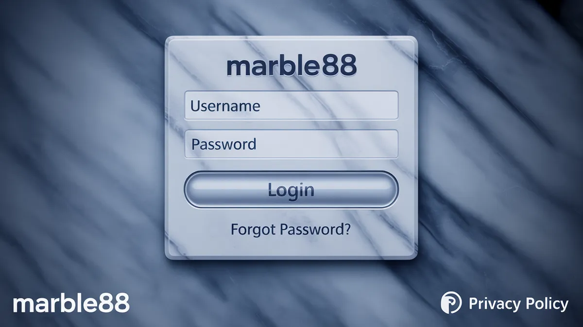หน้าจอเข้าสู่ระบบ marble88 แสดงฟอร์มล็อกอิน